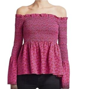 A.L.C. Agra Floral Printed Silk Blouse